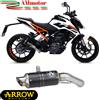Arrow KTM Duke 125 2017 Terminale Di Scarico Per Moto GP2 Acciaio Inox Nero