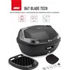 GIVI Bauletto Baule moto Scooter Nero 47lt Completo di Piastra Monolock FUMÉ GIVI B47