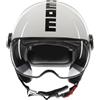MOMO DESIGN Casco moto jet FGTR CLASSIC Mono E2206 Bianco lucido / nero MOMO DESIGN