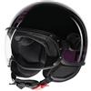 MOMO DESIGN Casco moto jet MOMO DESIGN FGTR CLASSIC E2206 Nero lucido / Fucsia