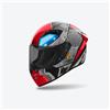 AIROH HELMET Casco moto scooter Integrale CONNOR BOT Grigio rosso gloss AIROH Om. ECE 2206