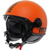 MOMO DESIGN Casco moto jet FGTR CLASSIC E2206 arancione opaco / nero