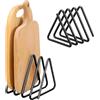 Hwtcjx Porta Tagliere Verticale, Porta Coperchi Pentole Salvaspazio, Supporto per Coperchi di Pentole, Portacoperchi da cucina, Supporto per Tagliere in Metallo con 4 Scomparti (Nero)