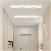 TZSMUM Plafoniera LED Soffitto Moderna Interno Dimmerabile 2700K-6500K Lampada da Soffitto con Telecomando Plafoniera Creativo Design Ondulato per Cameretta Corridoio Soggiorno (Bianco,80cm)