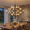 B·LED BARCELONA LED BARCELONA LED Grande Lampadario a Sospensione Ø85cm Design Crown 30xE14, Lampada da Soffitto XL Moderna, Chandelier Decorativo per Grande Salotto, Sala da Pranzo, Hotel e Ristorante