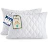 Utopia Bedding Cuscini trapuntati, Set di 2, 50 x 70 cm, Bianco