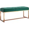 vidaXL Panca Verde Scuro 110x36x45 cm in Velluto