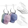 momgyaamz Porta Cappelli, Cappelliera in Acciaio Inox, Mini Appendi Cappelli, Portacappelli da Appendere, Cap Rack per Camera da Letto, Armadio, Ufficio, 10 Pezzi (Bianco + Nero)
