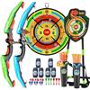Hyes Set di archi e frecce LED, gioco bambini, tiro, bersaglio, sicuro