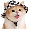 Generic Cappello da sole per animali domestici, regolabile, per cani e gatti, con fori per le orecchie, per passeggiate estive, 15 cm, leggero, traspirante, a tesa larga, con visiera antiscivolo, per cuccioli