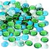 Ezitruz Glasnuggets - Pietre di vetro colorate, 1600 g, 17 - 19 mm, 4 colori, pietre di vetro decorative, pietre di cristallo artificiale per vasi fai da te, acquario, vaso decorativo (circa 350 pezzi