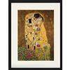 1art1 Gustav Klimt Poster Il Bacio II Quadro in Cornice con Pregiato Passepartout | Immagini A Parete | in Una Cornice 80x60 cm