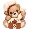THUN - Teddy chef in ceramica, grande - Thunland - 13,3x11,6x15,9 cm