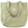 IDEA HOME Manhattan Borsa in Velluto a Coste 45x40 cm con Chiusura Magnetica e Doppi Manici - Borsa Shopper Elegante e Resistente per l'uso Quotidiano, Verde Oliva
