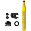 KQFCAZRE Valvola Presta Estensibile Rimovibile Caratterizzata da Guarnizione E Cappuccio di Protezione Parte del Kit Conversione Tubeless Pneumatici, 50mm Oro