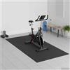 LoogCape Tappetino protettivo sportivo nero, 120 x 60 x 0,6 cm, in PVC ad alta densità, per attrezzature fitness indoor, protezione del pavimento, assorbimento delle vibrazioni, base antiscivolo per