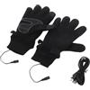 Posheliox Guanti riscaldati elettrici, guanti antivento touch screen per sci, ciclismo, escursionismo, vestibilità regolabile, abbigliamento sportivo invernale con ricarica USB, pile di qualità e poliuretano