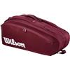 WILSON Project P Super Tour - Borsa da tennis per racchette, confezione da 9, colore: Bordeaux