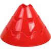 NbgrvB Grandi coni da allenamento per calcio, confezione da 4 marcatori a disco in PE con fori per esercitazioni di calcio, agilità, sport, arancione, rosso, giallo, blu, verde, 25 x 15 cm (giallo)