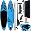 LoogCape Set da SUP gonfiabile, 305 x 76 x 15 cm, nero, per sport acquatici, yoga e touring, con pagaia, guinzaglio, borsa, pinna, pompa ad alta pressione, per adulti e principianti
