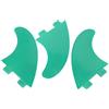 Qqmora Set di Pinne per Tavola da Surf G5 3 Pezzi Pinne in PVC Ecologiche Leggere per Accessori da Surf per Shortboard e Longboard Verde Giallo (G5)