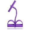 XPEX 1 PCS Fascia di resistenza per pedale(Viola),fasce elastiche per allenamento, 6 tubi, corda elastica con pedale, elastici palestra, attrezzatura per esercizi per uso domestico.