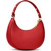 Vantamo Borsa a mezzaluna da donna - mezzaluna in ecopelle con antifurto RFID e tracolla regolabile - luna con cerniere dorate e clip anti-borseggio - forma di luna per tutti i giorni