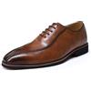 Allthemen Scarpe Uomo Classiche in Pelle Business Oxford Basse Stringate Derby a Punta Vintage Smoking Festa Marrone 41