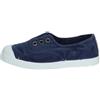 CIENTA - Scarpa blu in tessuto, made in Spain, con inserto elasticizzato sulla parte frontale, occhielli dorati, Bambino, Ragazzo-29