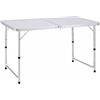 Baroni Home Tavolo Pieghevole da Campeggio, Tavolino Portatile Richiudibile in Alluminio con Piano in MDF, Leggero, Ideale per Campeggio, Spiaggia, Picnic e Outdoor, 120 cm