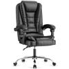 Baroni Home Sedia da Ufficio Ergonomica in Ecopelle con Schienale e Altezza Regolabile, Poltrona da Scrivania Girevole 360°, Seduta Imbottita Comfort, Sedia Operativa per Studio e Ufficio
