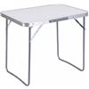 Baroni Home Tavolo Pieghevole da Campeggio, Tavolino Portatile Richiudibile in Alluminio con Piano in MDF, Leggero, Ideale per Campeggio, Spiaggia, Picnic e Outdoor (Tavolo Bianco 80 cm)