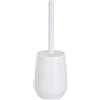Baroni Home Portascopino WC in Plastica, Scopino per Bagno, 12X12X34 cm, Bianco