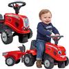 Falk Trattore Falk Baby Mac Cormick Rosso Con Rimorchio + Accessori Da 1 Anno