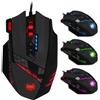 Zelotes Mouse da gaming Zelotes, 4000 DPI, 12 tasti programmabili, 8 pesi regolabili, design ergonomico, mouse da gaming RGB con cavo, per PC, Mac, computer, laptop, colore nero