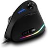 Zelotes Mouse ergonomica verticale Zelotes con joystick - 10.000 DPI, 11 tasti programmabili, mouse da gaming USB con cavo, adatta per gaming, lavoro, PC, laptop, Mac, colore nero