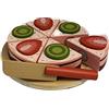 CHRISTIAN TANNER TANNER Christian 0985.9 - Torta di Fragole di Legno da Tagliare con Coltello di Legno, Multicolore