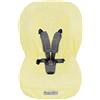 Andy & Helen 9001 Copri Seggiolino Auto Spugna di Cotone 100% Copriseduta Universale, Antiallergico per Bambino e Neonato - Made in Italy (Giallo)