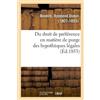 Raymond Osmin B Du droit de préférence en matière de purge des hypot (Tascabile)