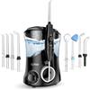 Apiker Idropulsore Dentale Professionale 600ml Irrigatore Dentale con 10 Impostazioni per Pressione dell'Acqua e 8 Beccucci Multifunzione Water Flosser IPX7 Cura Famiglia e Ortodontico Dentale, Nero