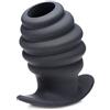Master Series Hive Ass Tunnel 4 Silicone Ribbed Hollow Anal Plug - Large