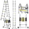 Nictemaw 5M Scala Telescopica in Alluminio Scala Retrattile pieghevole, Capacità 150kg (2,5M+2,5M)