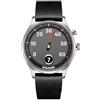 Svalbard TIME TRAVEL HX11A Quarzo Acciaio Grigio Pelle Nero Zaffiro Orologio Uomo