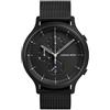 Lilienthal Berlin Cronografo All Black in nero - Orologio da uomo in acciaio chirurgico 316L con movimento al quarzo e vetro minerale temperato zaffiro - 42,5 mm, Bracciale in rete nera, 42,5mm,
