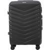 W WINGS Wings - Valigetta rigida da viaggio e trolley | Ultralight con ruote | Trolley trolley a mano | Custodia rigida con serratura | per aereo, Nero , 64x45x26 cm, valigetta