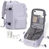 suradar Zaino Ryanair Sottovuoto da Viaggio con Pompa Wizzair Eurowings Vueling Zaino con Sottovuoto Incorporato Aereo Bagaglio a Mano Vacuum Backpack Viola taro