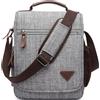 DORRISO Moda Uomo Borsa a Tracolla Elegante Borse Messenger Ventiquattrore 12.9 pollici Laptop Messenger Bag Briefcase Viaggio Causale Lavoro Scuola Uomo Borsa a Tracoll Grigio