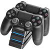 Snakebyte PS4 TWIN:CHARGE 4 - PlayStation 4 charging station for DualShock 4-Controller, charger kit for 2 wireless controllers via COM port, LED charge status display, PS4 design, Black