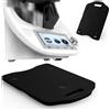 Vonsera Tavola Scorrevole per Bimby TM6 e TM5, Base per Bimby in Legno con 4 Ruotes Universali, Slider Thermomix TM6 per Macchine Alimentari, Nero, Arco