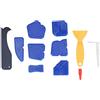 Lylithuif Kit di strumenti multifunzionali per calafataggio Piastra raschietto in plastica Raschietto angolare Set di pala per rimozione colla per finitura domestica Materiale ABS Set da 11